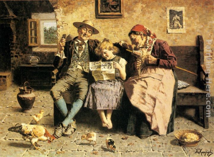 Eugenio Zampighi Reading the News